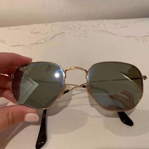 Ray Ban Hexogonal Sunglasses (Blue)